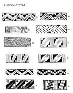 Patrones geométricos Muisca artesanía