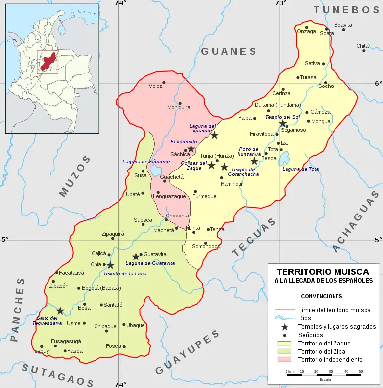 Asentamientos De La Cultura Muisca En Colombia Ubicación Y Regiones 3637